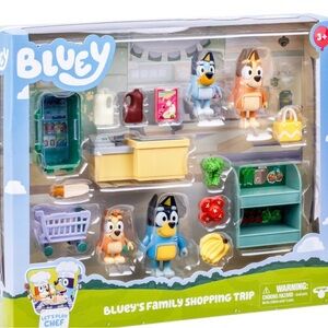 Bluey Family Shopping Adventure playset with figures